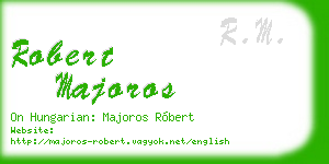 robert majoros business card